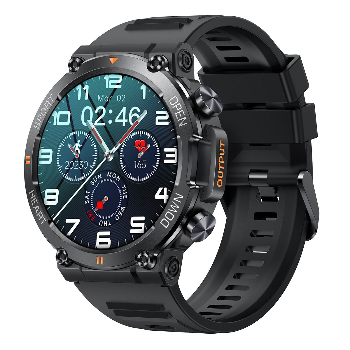 Fitness Smartwatch - Round-Screen Activity Tracker with Call, Heart Rate & Sports Modes
