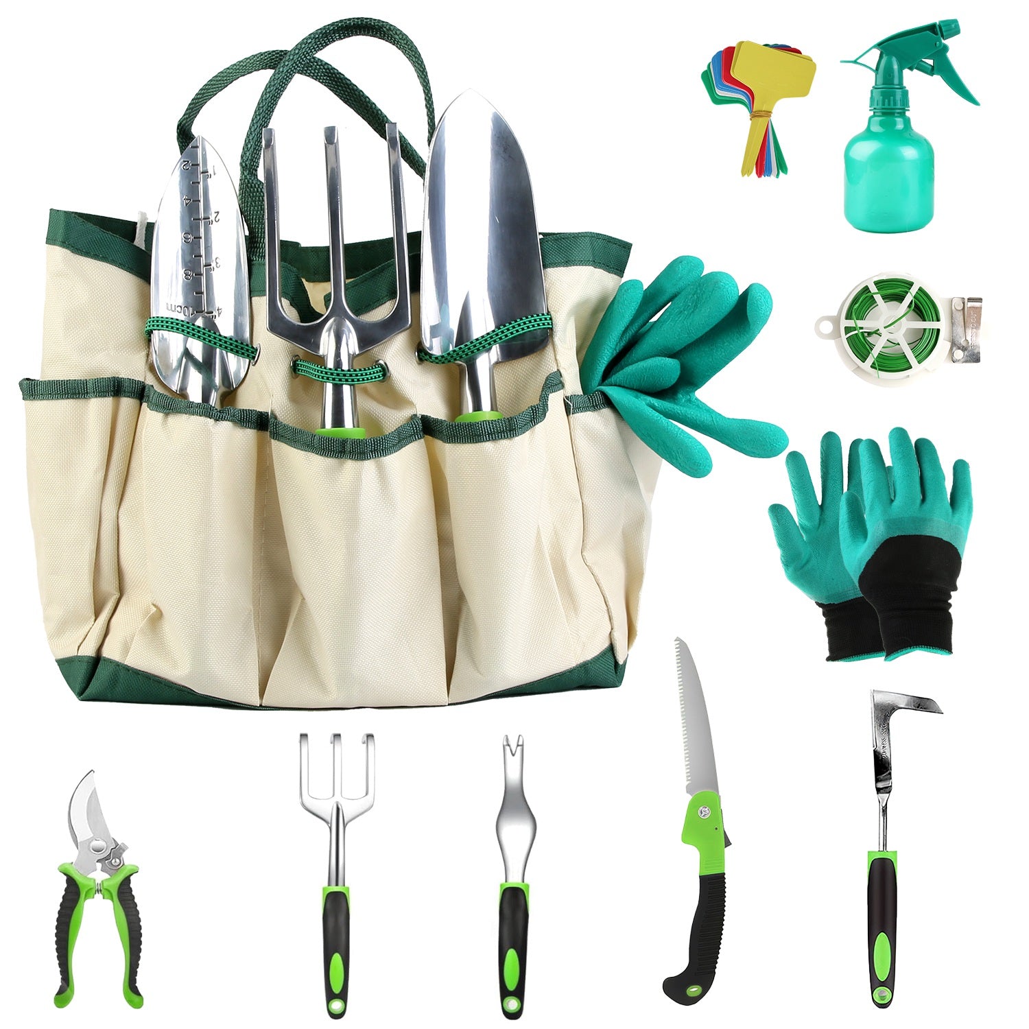 13Pcs Garden Tool Set Aluminum Alloy Gardening Hand Tools Starter Kit