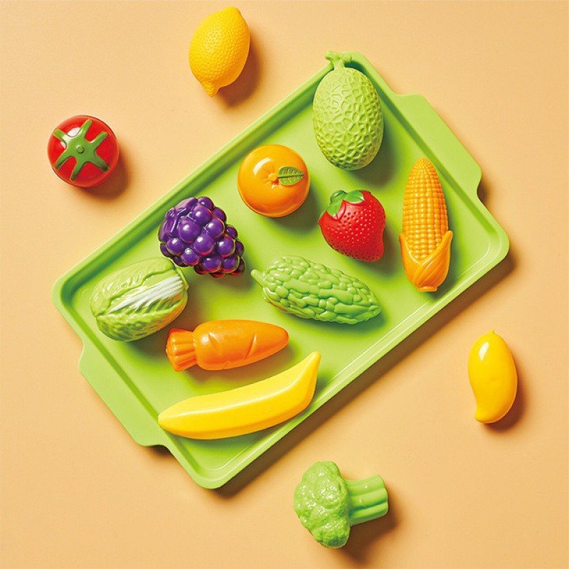 Kids Play Food Set - Pretend Cooking & Cutting Kitchen Toy for Children
