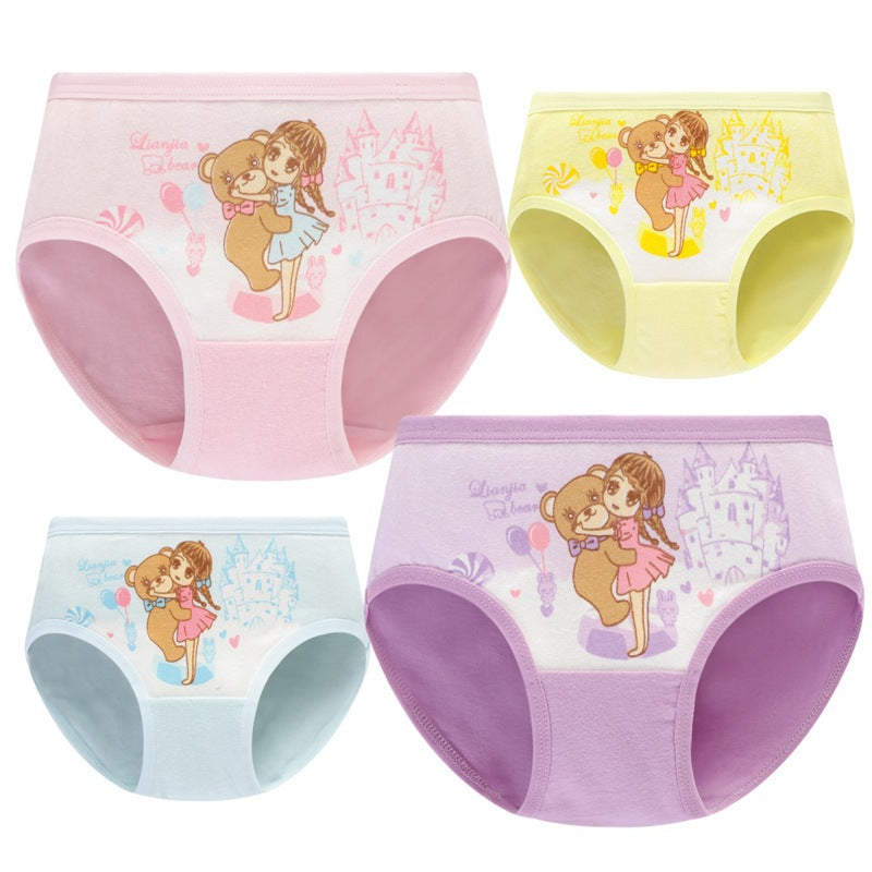 Kids Cotton Underwear Briefs (4 Pack) - Soft Breathable for Boys & Girls