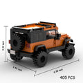 405-Piece Off-Road SUV Building Blocks - DIY Model Vehicle Kit (Orange)