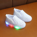 Kids LED Light-Up Sneakers - Glowing Sequin Shoes for Boys & Girls