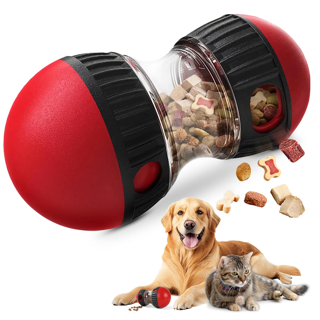 Dog Puzzle Treat Ball - Adjustable Slow-Feeder Enrichment Toy for Dogs