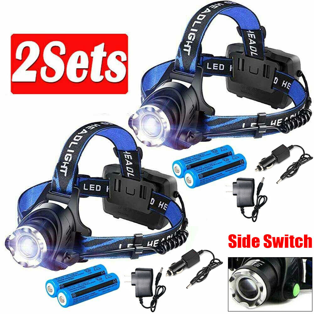 Rechargeable LED Zoom Headlamp - Ultra-Bright Hands-Free Head Torch