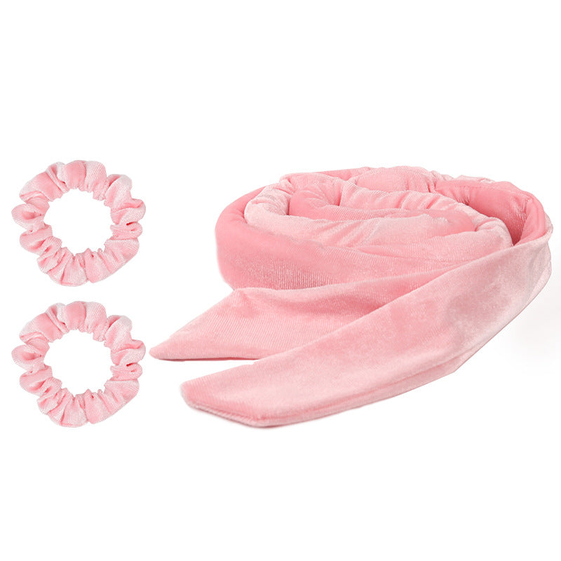 Pink heatless hair curler