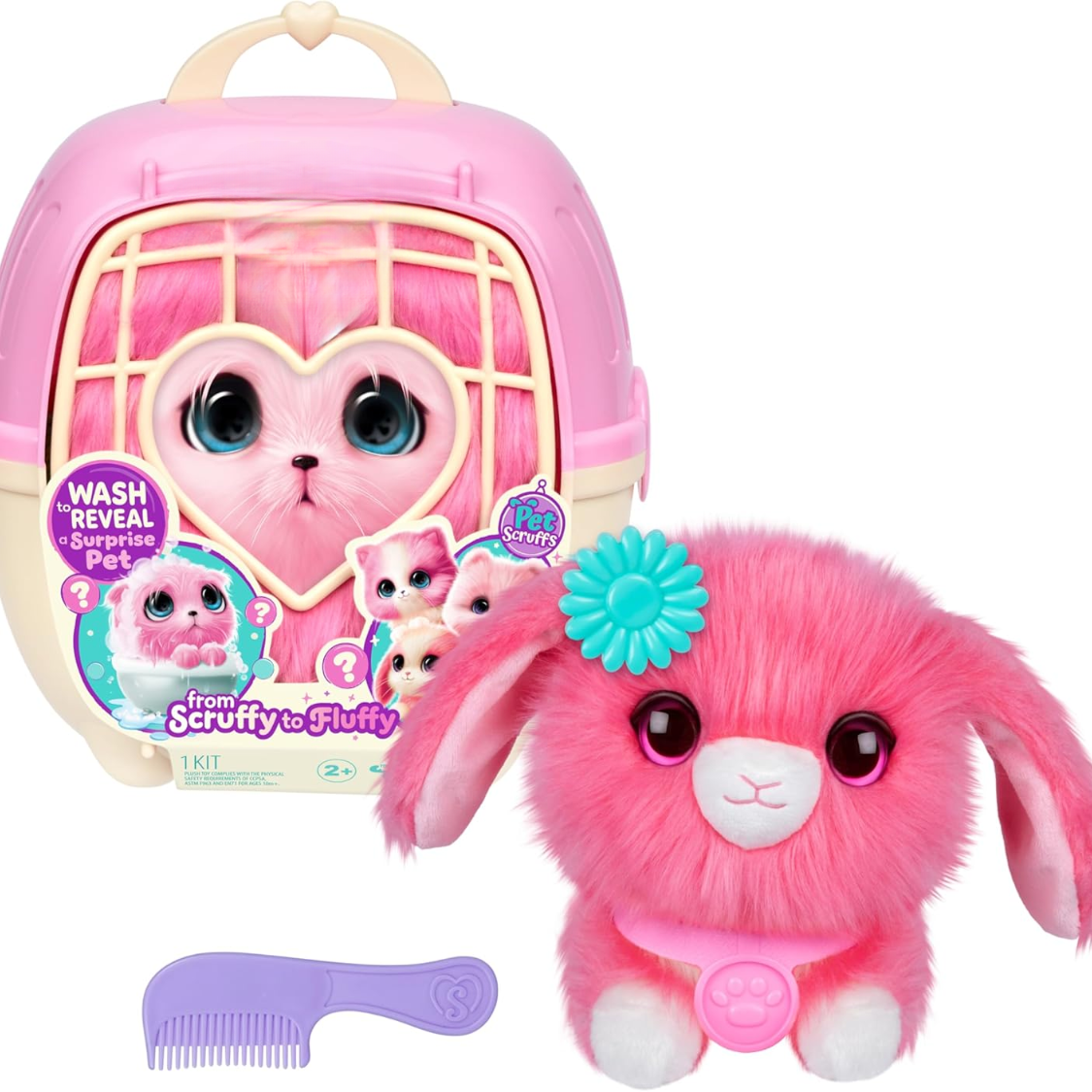 Surprise Wash-to-Reveal Plush Pet - Mystery Rescue Animal Toy Surprise Gift