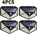 Solar Power PIR Motion Sensor Wall Lights 10 0 LED Outdoor