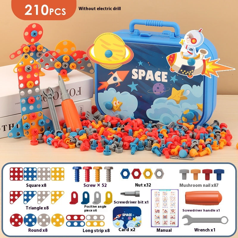 Kids Toy Tool Set with Working Electric Drill - Take-Apart Building Toy