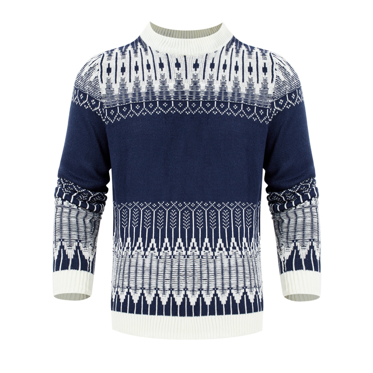 Men's Knitted Sweater Fashion Long-sleeved Pullover Tops Fall