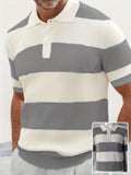 Mens Clothing Summer Fashion Lapel Sweater Short Sleeve Men