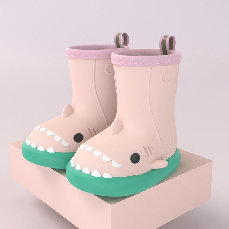 Kids Shark Rain Boots - Cute Waterproof Non-Slip Boots for Boys & Girls