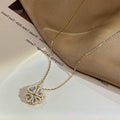 Four-Leaf Clover Heart Locket Necklace - Magnetic Folding Pendant