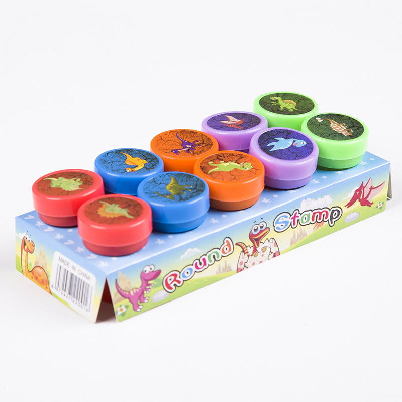 Kids Reward Stamps - Cute Cartoon Animal Self-Inking Encouragement Stamp Set