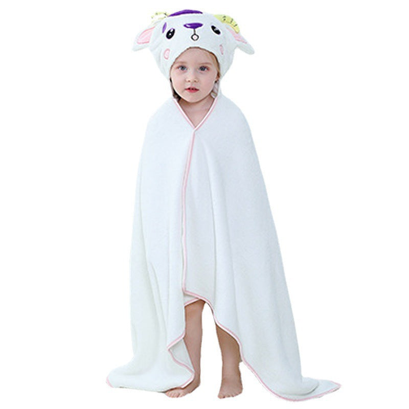 Baby Hooded Bath Towel - Cute Animal Hooded Wrap for Newborns & Toddlers