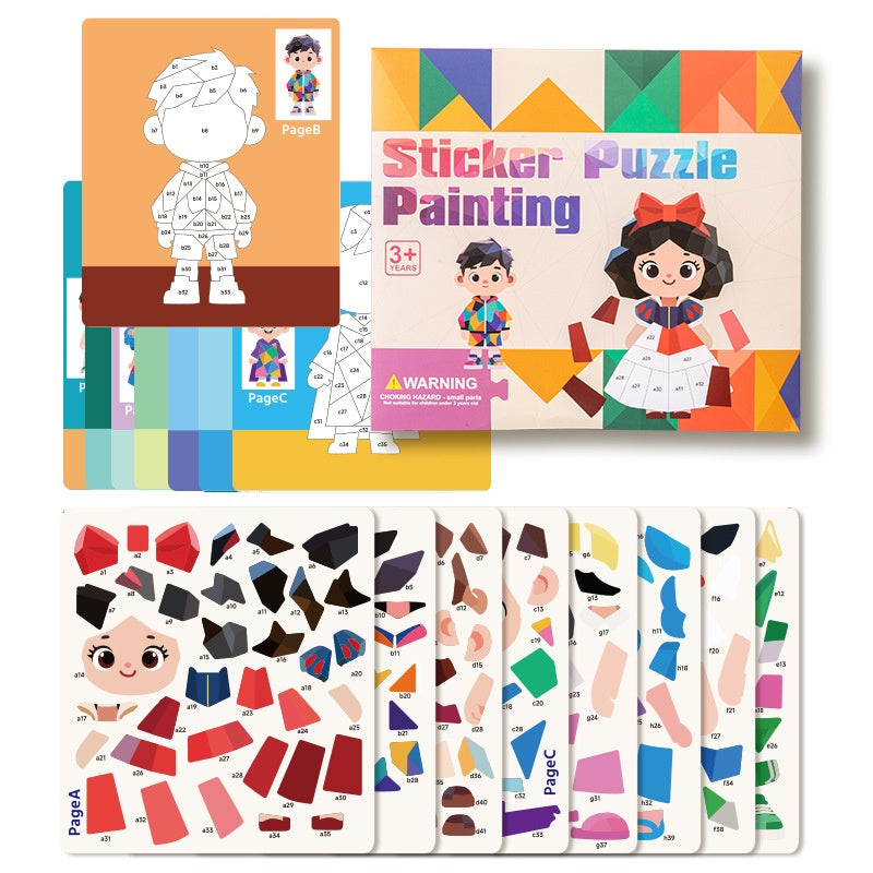 3D Geometric Sticker Craft Set - Creative Educational Toy for Kids & Preschoolers