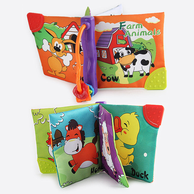 Baby Soft Cloth Book - Crinkle Early Learning Fabric Book for Infants