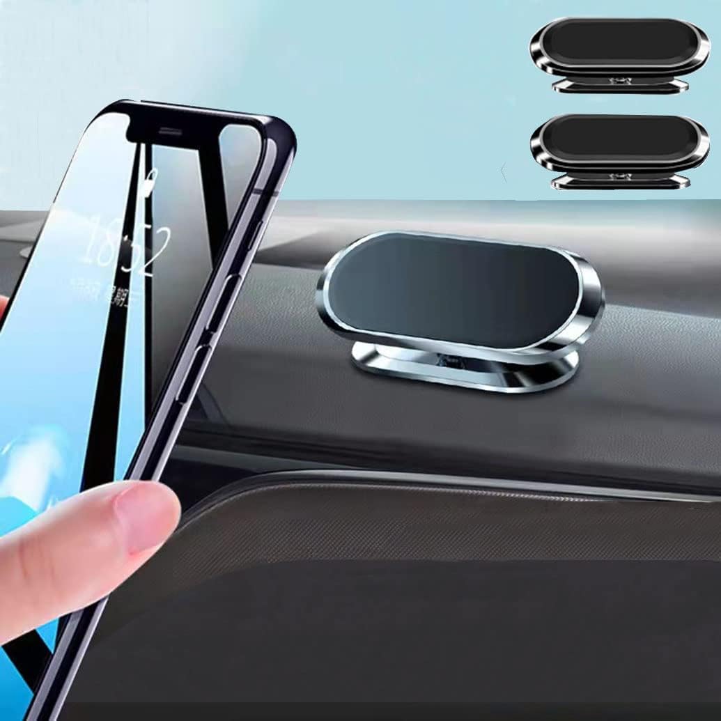 Magnetic Car Phone Holder 2-Pack - Strong Dashboard & Vent Mount for Any Phone