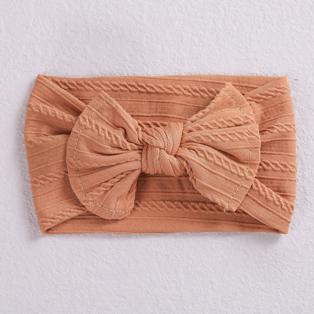 Baby Bow Headbands - Soft Nylon Bow Hair Bands for Girls