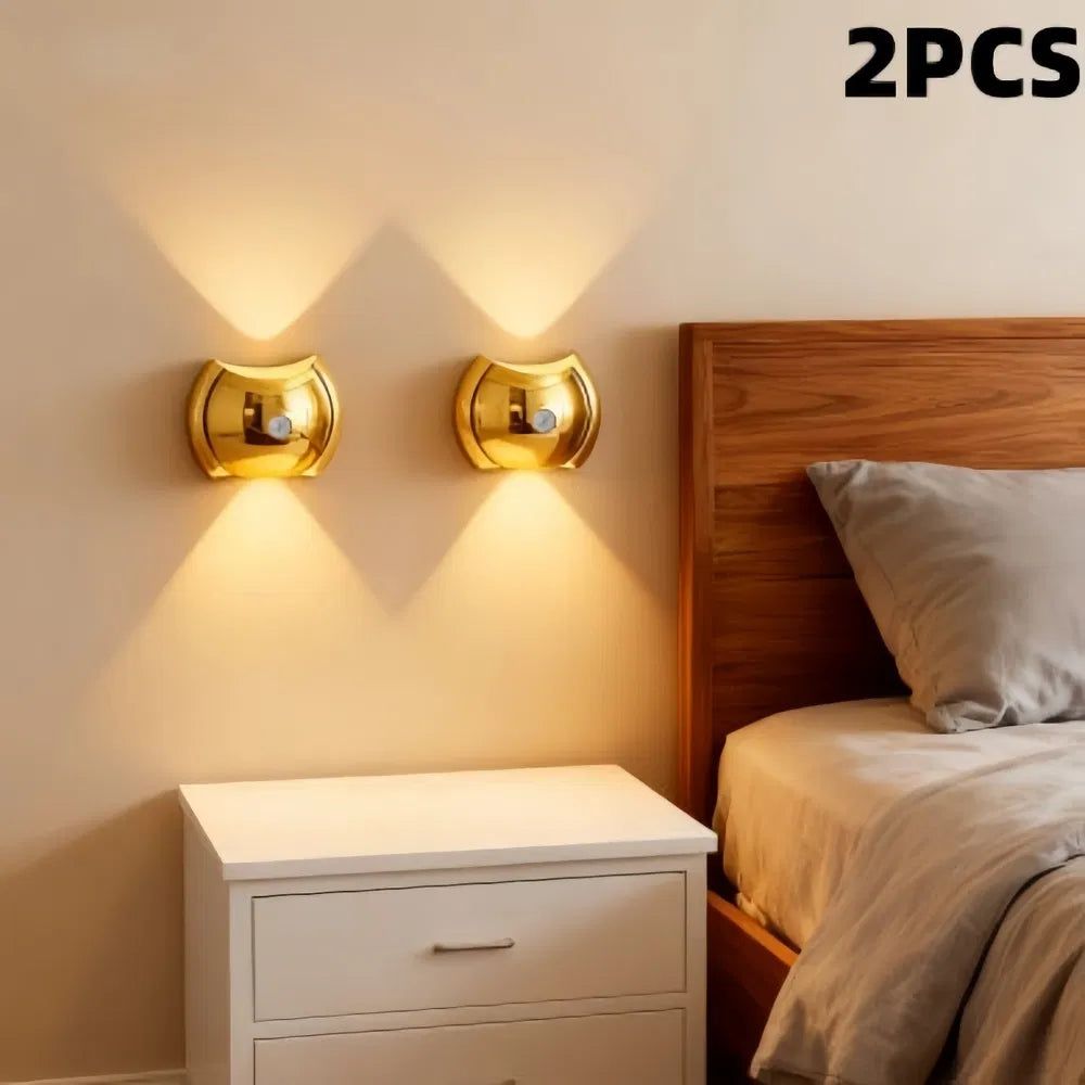 Motion Sensor Indoor Wall Lights - Rechargeable Luxury LED Accent Lamps