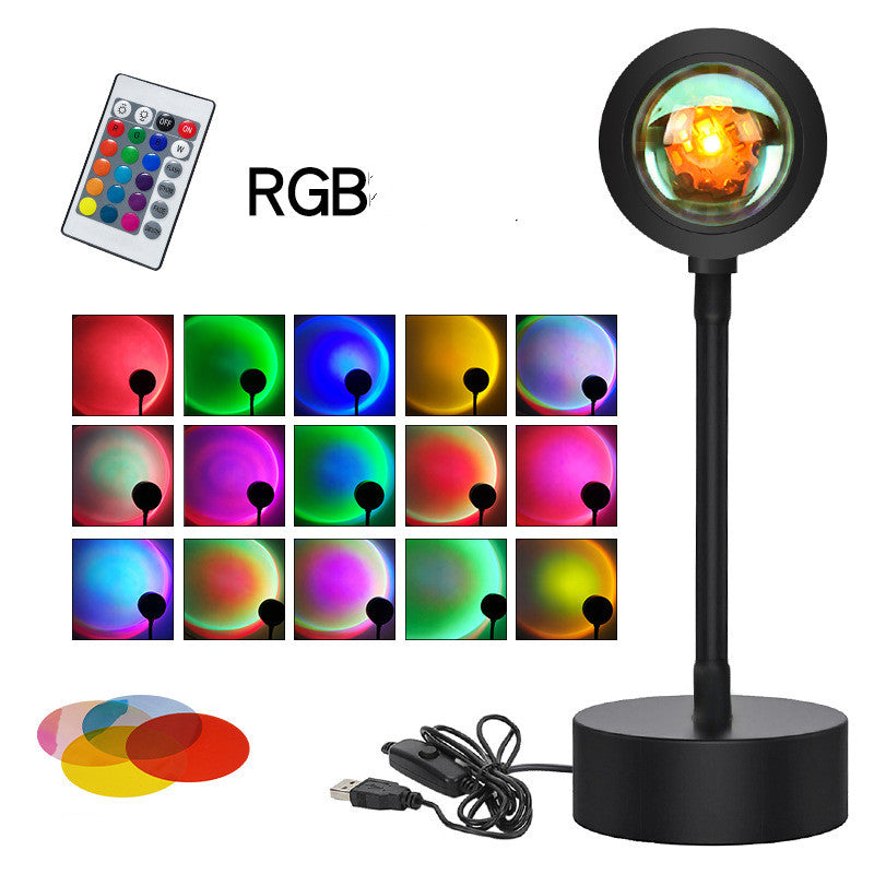 RGB remote control projection lamp