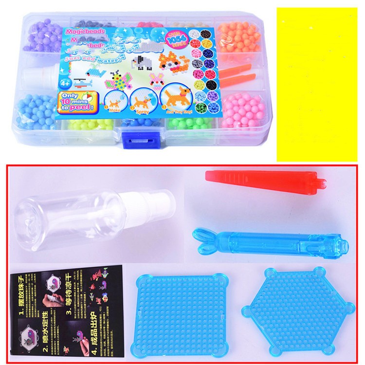 Water Magic Beads Kit - DIY Spray-to-Fuse Bead Craft Set for Kids