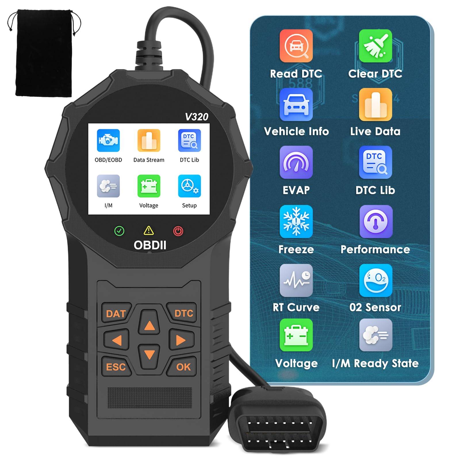 Automotive OBD2 Scanner OBD Code Reader Car Check Engine Fault