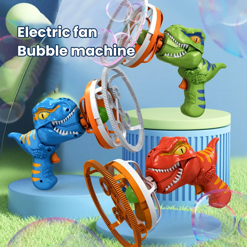 Dinosaur Automatic Bubble Machine for Kids - Handheld Bubble Blower