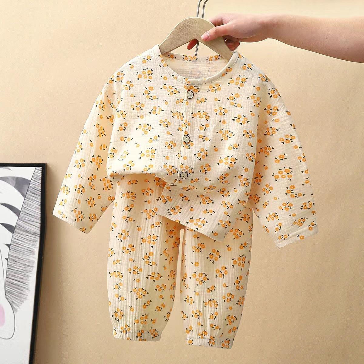 Cartoon Cotton Kids Pajama Set - Soft Long-Sleeve Sleepwear (2 Pcs)