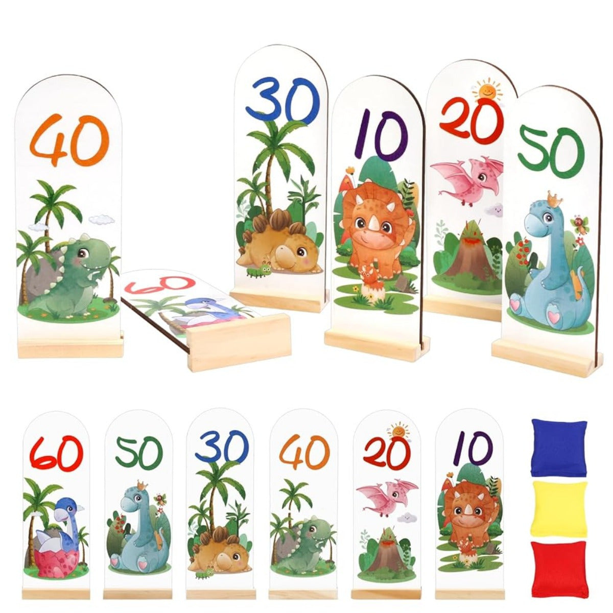 Wooden Dinosaur Beanbag Toss Game (For Parties)