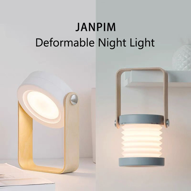 Foldable LED Night Light & Reading Lamp - Rechargeable Touch Lantern