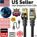 Cat 8 Ethernet Cable - 40Gbps High-Speed Shielded Network LAN Patch Cord