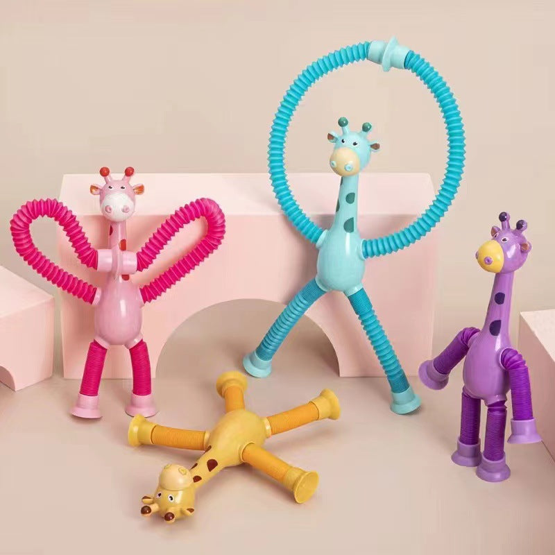 Pop Tube Sensory Fidget Toy - Stretchy Light-Up Stress Relief Toy for Kids