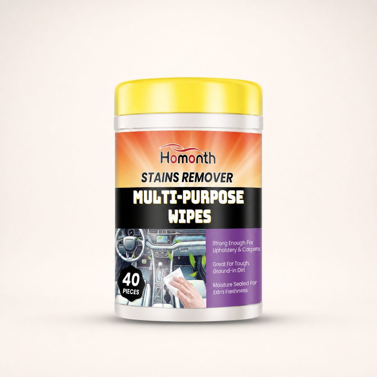 HOMONTH Automotive Interior Cleaning Wipes
