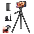 Flexible Phone Tripod - Adjustable Octopus Stand with Phone Mount for Vlogging