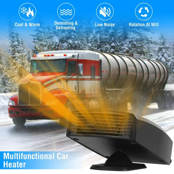 Portable Car Heater Heating Fan 2 In 1 Defroster Defogger Demister