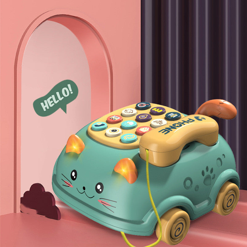 Baby Toy Phone - Musical Light-Up Cat Educational Phone for Toddlers