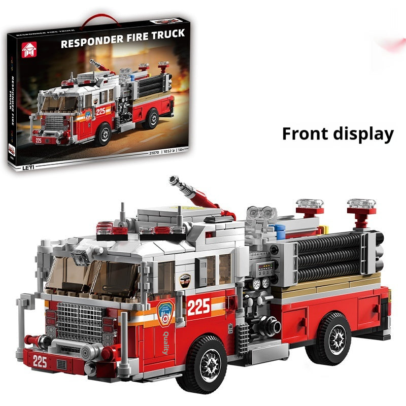 City Fire Truck Rescue Building Brick Set - 1056 Pcs Educational Toy for Kids