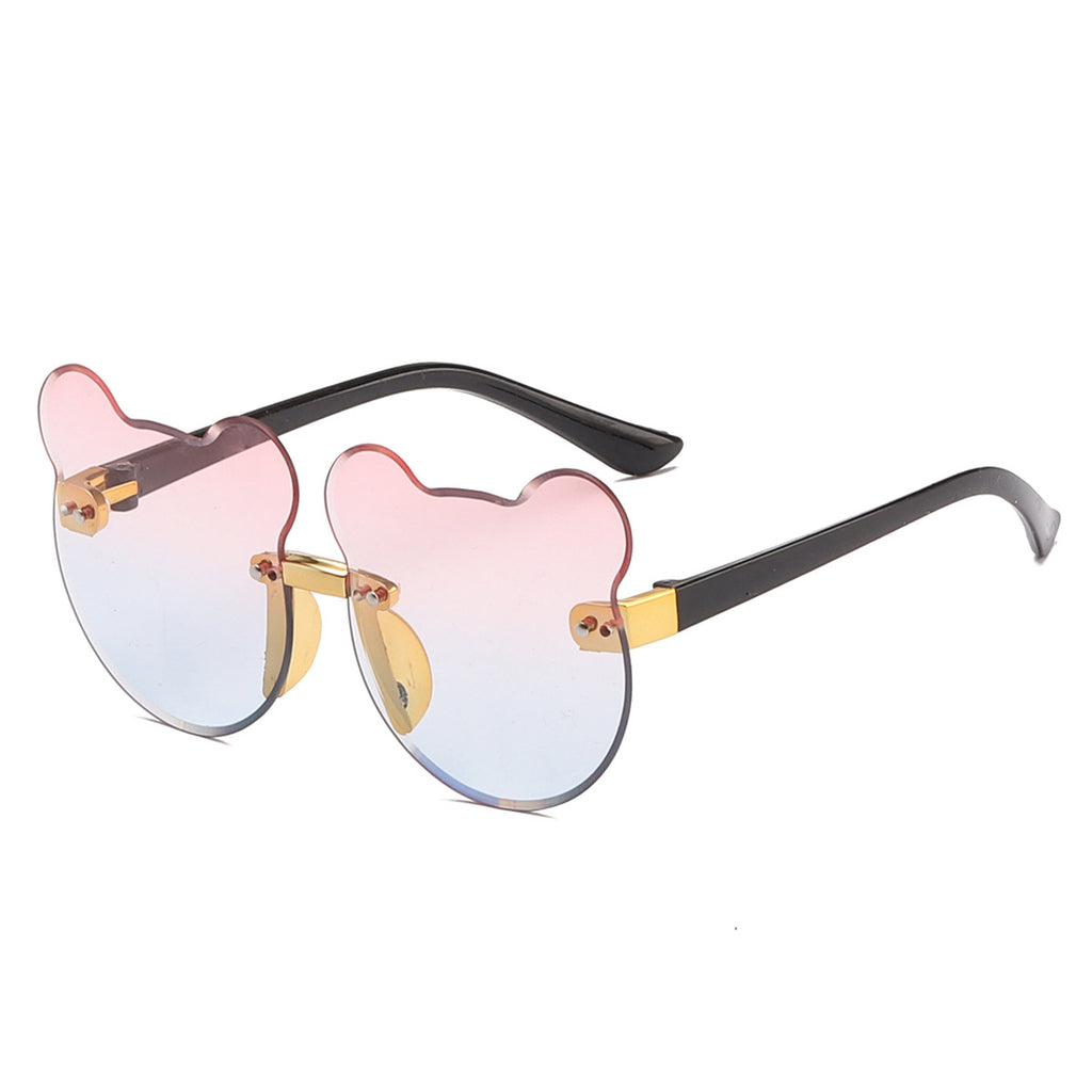 Kids Cat-Eye Sunglasses - Trendy Frameless Shades for Boys and Girls
