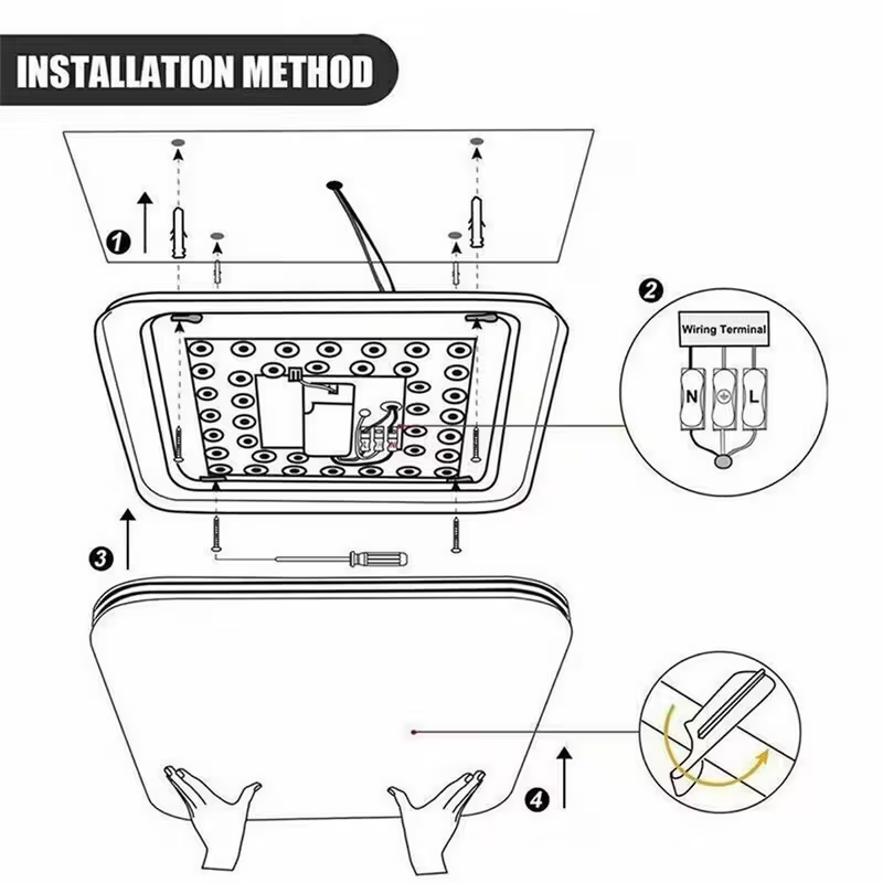 Modern Square LED Ceiling Light Panel