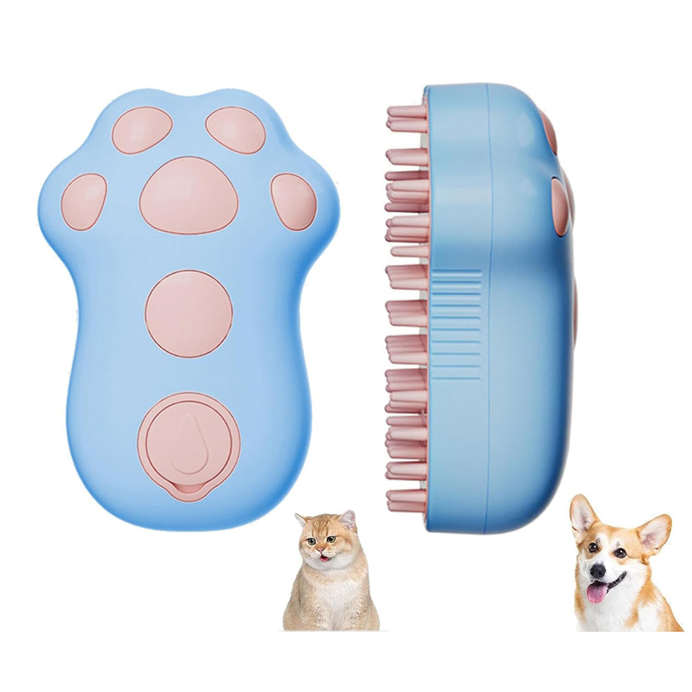 Rechargeable Steam Pet Grooming Brush - Gentle Deshedding & Massage Comb for Cats & Dogs