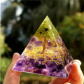 Crystal Pyramid Decoration - Natural Gemstone Energy Tower Home Decor