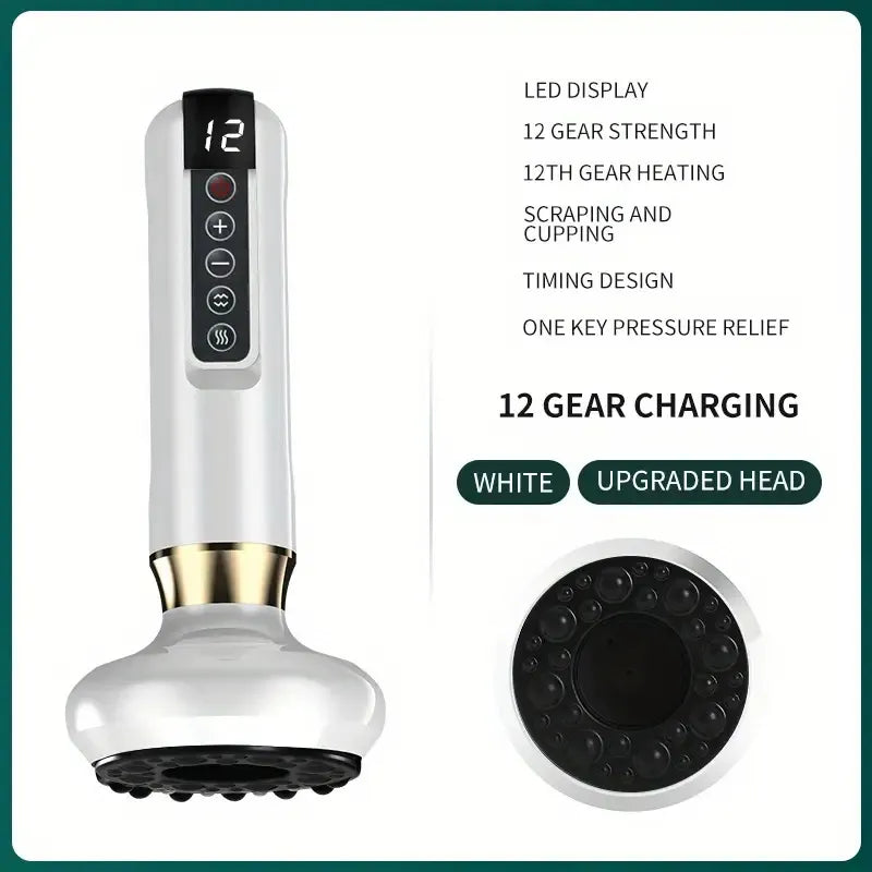 Smart Cupping Therapy Massager - 12-Level Electric Cupping & Scraping Device with Heat