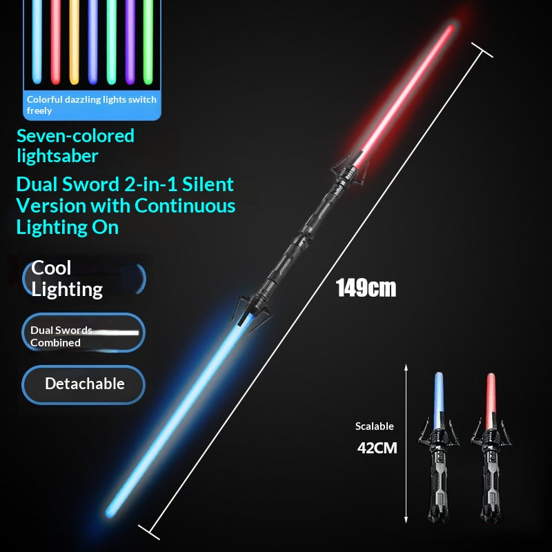 Retractable LED Laser Sword Toy for Kids - 7 Color Light Up