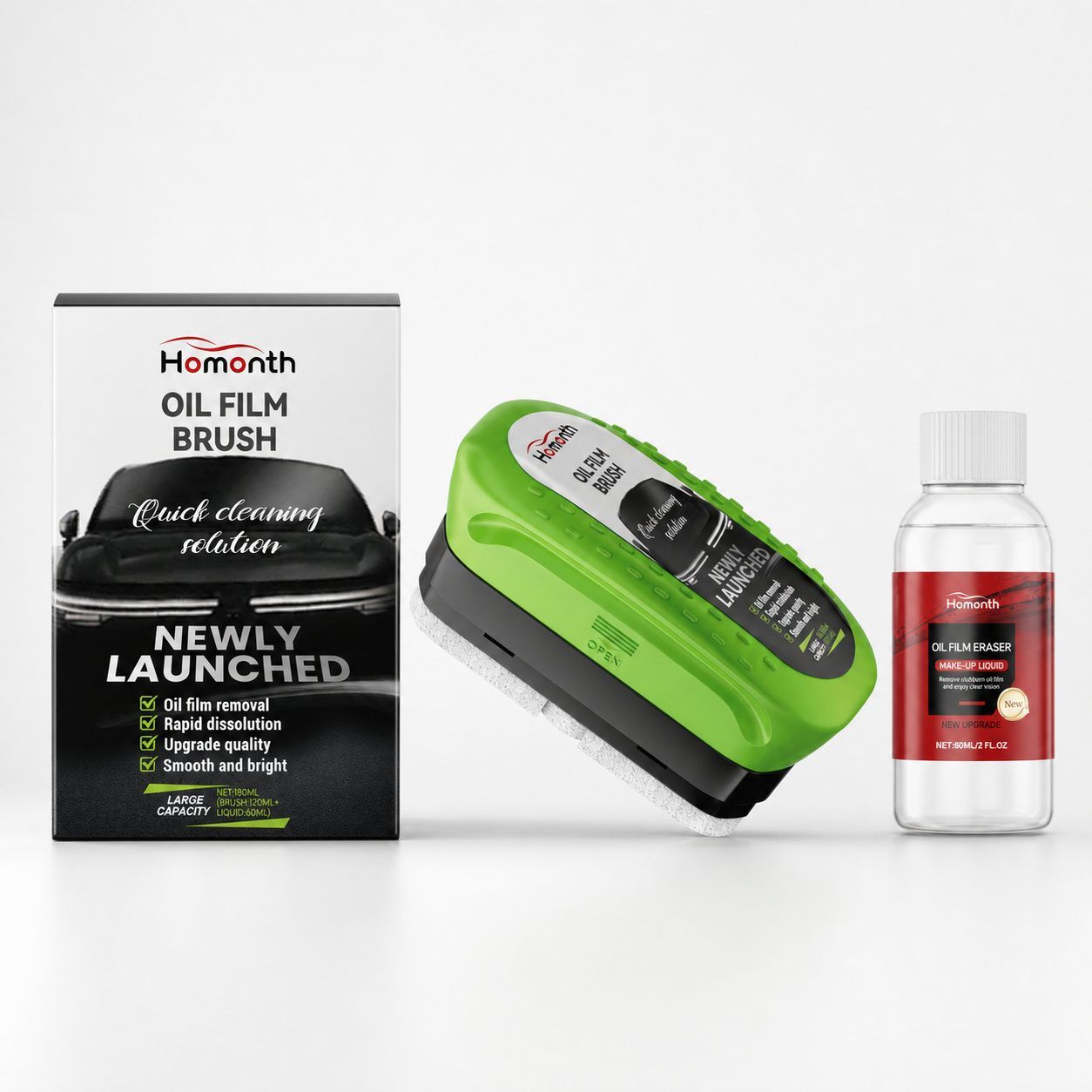 HOMONTH Automotive Glass Film Cleaning Brush Kit