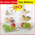 New 2X 3 Layer Dessert Cake Stand Plate Afternoon Tea Party