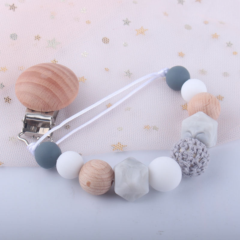 Baby Silicone Pacifier Clip Chain - Anti-Drop Soother Holder for Infants
