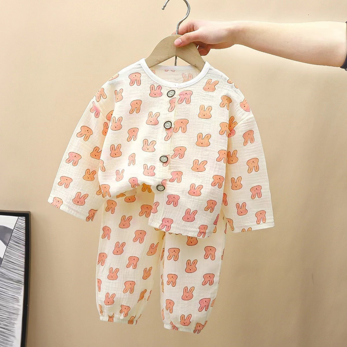 Cartoon Cotton Kids Pajama Set - Soft Long-Sleeve Sleepwear (2 Pcs)