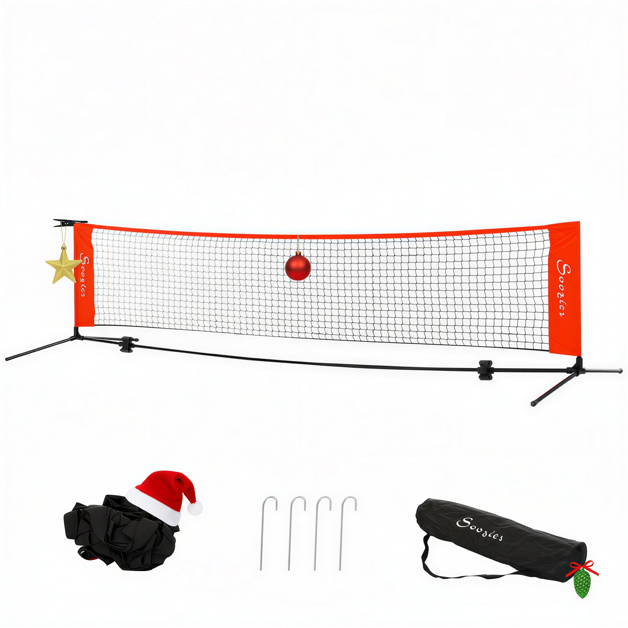 10ft Portable Sports Net - Adjustable Net for Pickleball, Badminton, Tennis & Soccer Training