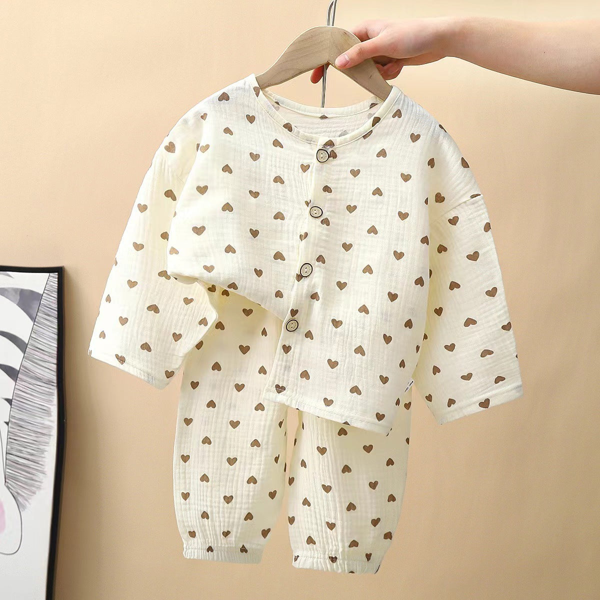 Cartoon Cotton Kids Pajama Set - Soft Long-Sleeve Sleepwear (2 Pcs)