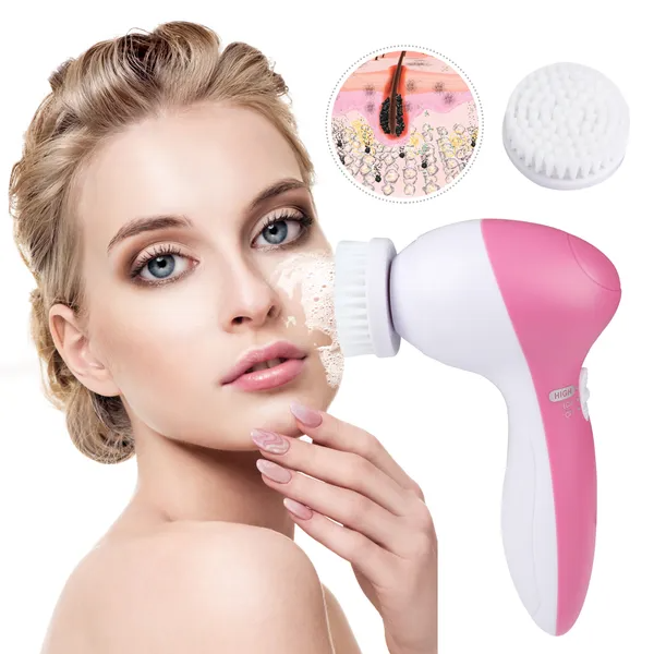Facial Cleansing Brush - Waterproof Spin Face Scrubber for Deep Pore Cleansing